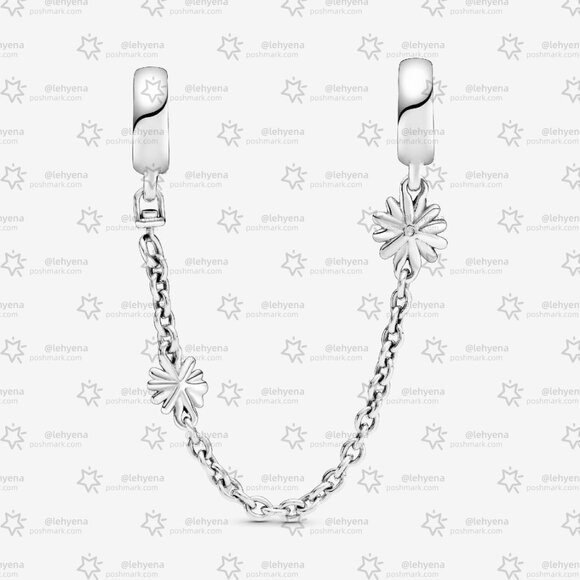 Pandora Daisy Flower Safety Chain Charm - Picture 2 of 4